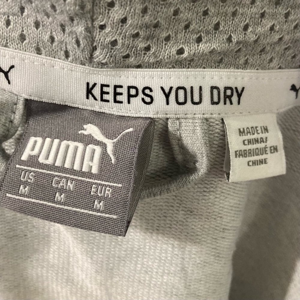 Women’s Puma Zip Up Hoodie Athletic Wear Grey Sweatshirt Medium NWT - Picture 12 of 14